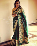 EE-R5665 - Green & Beige Kanchivaram Saree