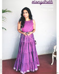 EE-R8357 Purple Cotton Dress
