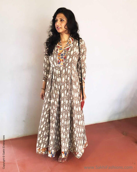 Grey & Pure Cotton Dress | Sakhi Fashions – sakhifashions