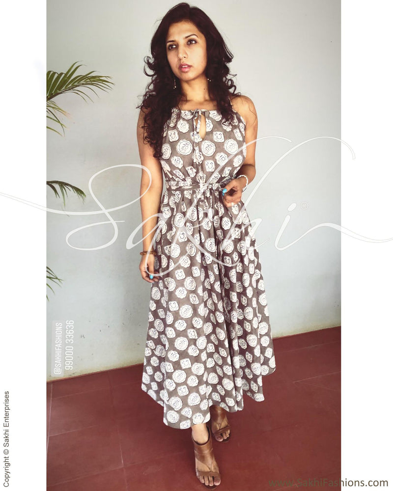 EE-R8667 - Grey &  Cotton Indowestern