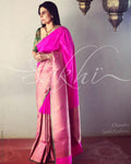 EE-R8888 Pink & Gold Banarsi Saree