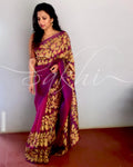 EE-S10082 Purple Organza Saree