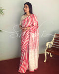 EE-S11439 - Pink & beige pure Silk saree