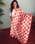 EE-S11448 - Pink &  Beige Pure Silk Dupatta