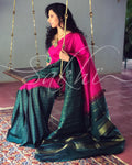EE-S11593 Green Pink Kanchi Saree