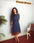EE-S12175 - Blue &  Pure Cotton Dress