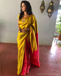 EE-S12252 - Green & Pink Pure Kanchivaram Silk Saree