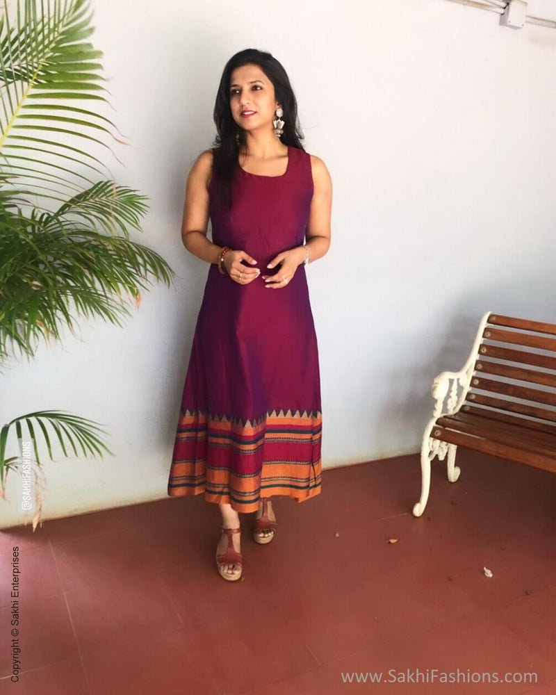 EE-S12355 Purple Cotton Dress