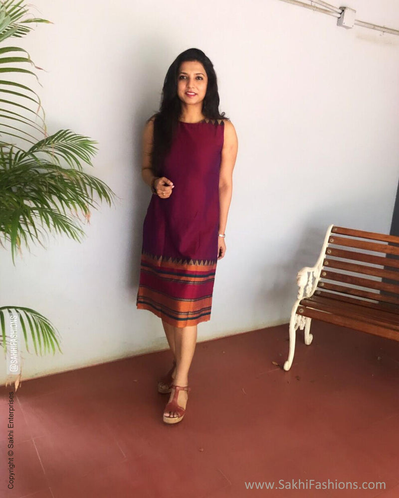 EE-S12356 Purple Cotton Dress