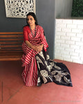 EE-S12477 Red Batik sari