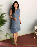 EE-S12567 Indigo Blue Cotton Dress