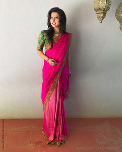 EE-S14304 - Pink &  Pure Kanchivaram Silk  Saree