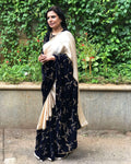EE-S14472 - Beige pure Tussar saree