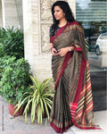 EE-S14703 - Grey Cotton saree