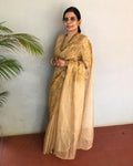 EE-S15215 Gold Tissue Saree