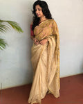 EE-S15216 Gold Tissue saree