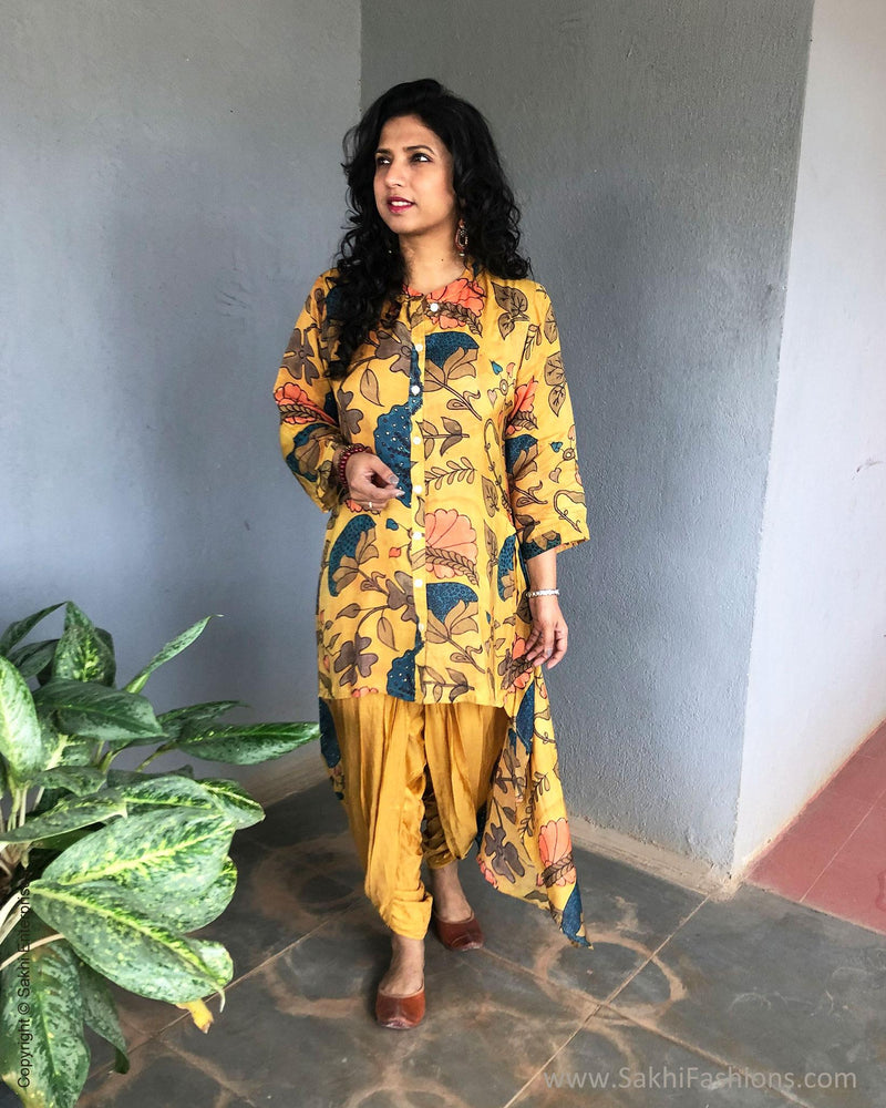 EE-S17353 Yellow Kalam dress