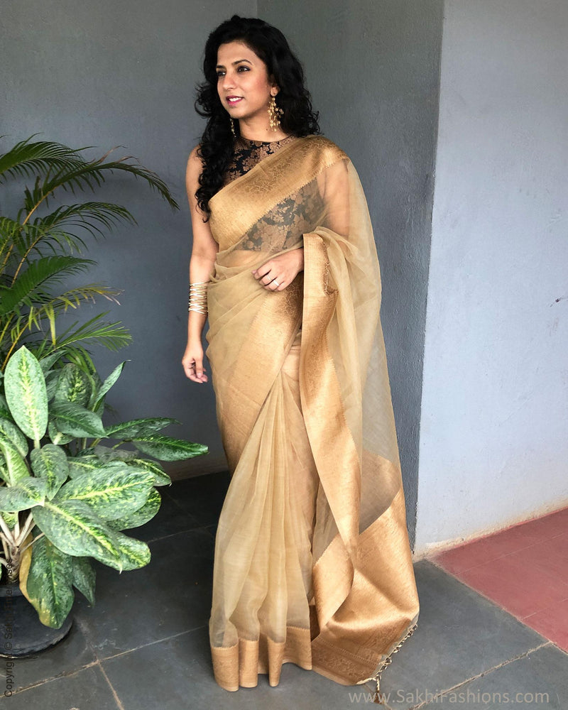 DP-S35097 Peach Faux Banarsi