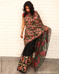 EEP-22331 Black Pure Organza Silk Saree