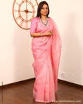 EEP-23071 Pink Organza Saree