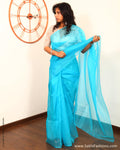 EEP-23073 Blue Organza Sari