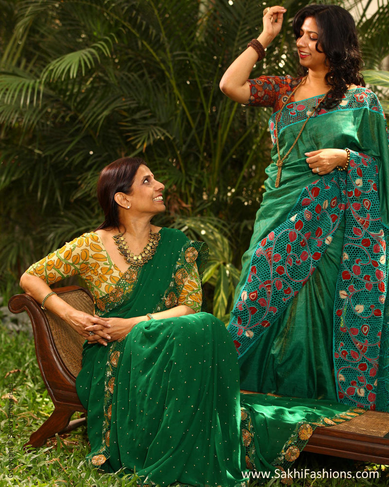 EEP-L4G - Green & Multi  Saree