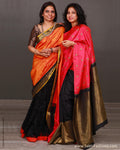 EEP-L7G - Orange & Pink Pure Kanchi Silk Saree