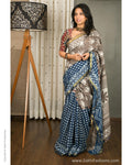 EEQ-4016 Blue Grey Chanderi