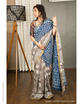 EEQ-4017 Blue Grey Chanderi