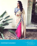 EEQ-6493 - Pink & Cream Tussar Saree