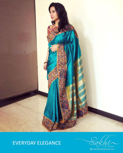 EER-558 - Green & Beige Pure Kanchivaram Silk Saree