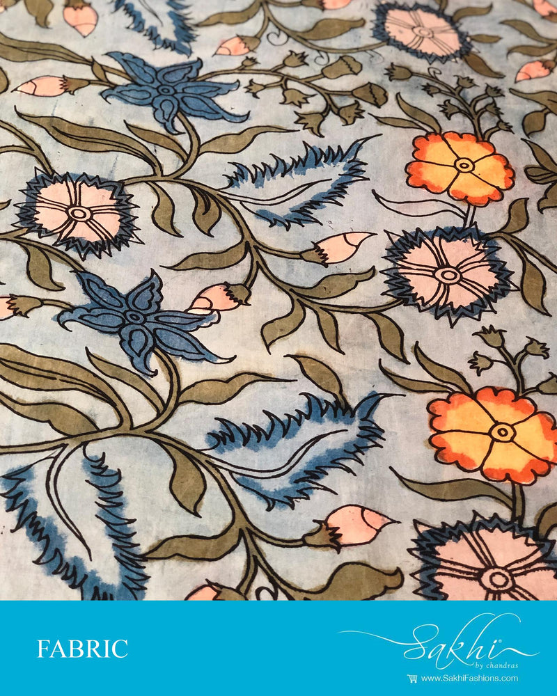 FB-Q10450 - Grey &  Silk Fabric