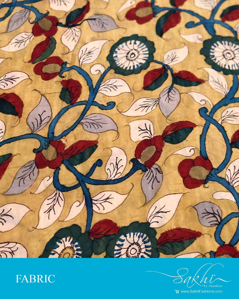 FB-Q19146 - Yellow &  Silk Fabric