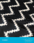 FB-Q23572 - Black & White Silk Fabric