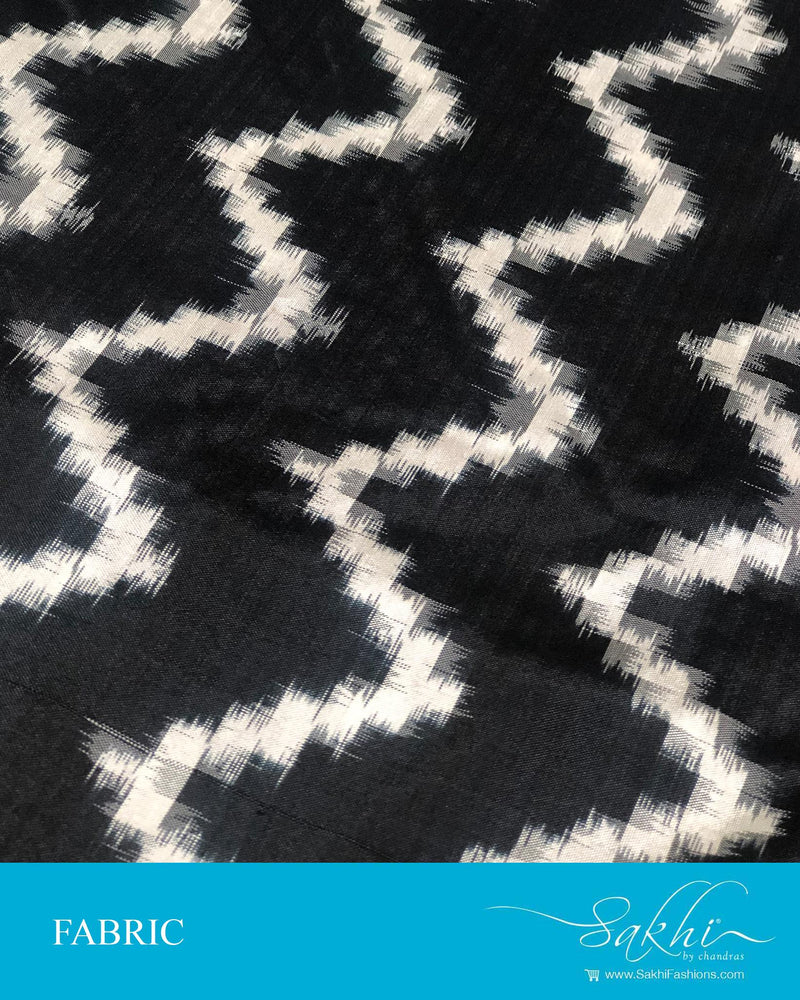 FB-Q23572 - Black & White Silk Fabric