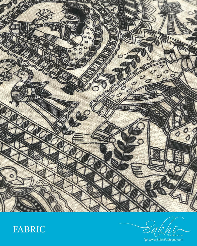 FB-Q24770 Black Cotton Silk Fabric