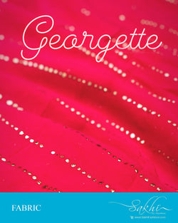 FB-Q24909 - Pink &  Pure Georgette Fabric