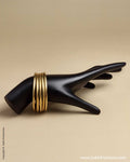 AJ-0098 Mix Metal Golden Bangle