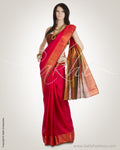 Pink & Gold Pure Uppada Silk  Saree