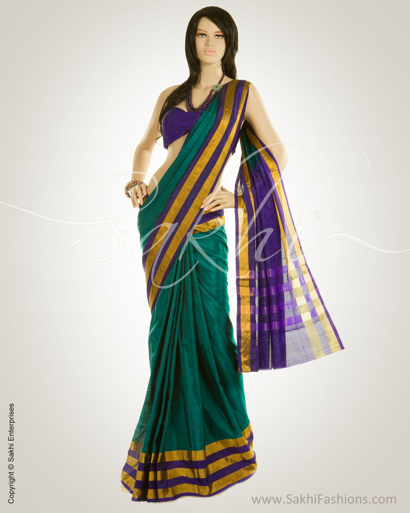 BGN-4913 Blue & Purple Pure Uppada Silk  Saree