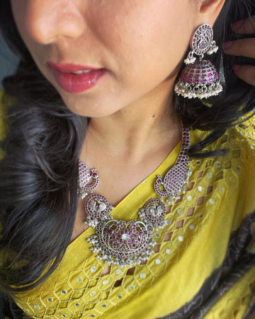 EE-V18691 Floral Tussar Cutwork