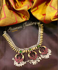 AS-V11538 Silver Gold mala
