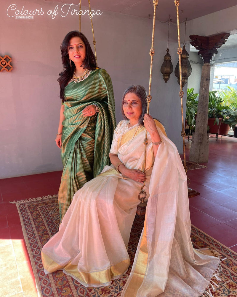 EE-V16171 Green Tussar Silk