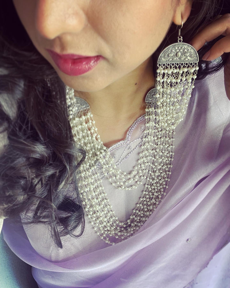 EE-V19547 Lilac Organza saree
