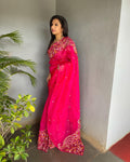 EE-V06432 Pink Kalam Cutwork