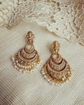 AJ-V08062 Gold Pearl Earring