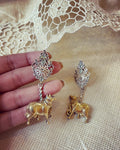 AJ-V10285 Gold Nandi earrings