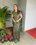EE-V13697 Floral Tussar Saree