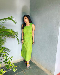 EE-V03361 Green Shift Dress