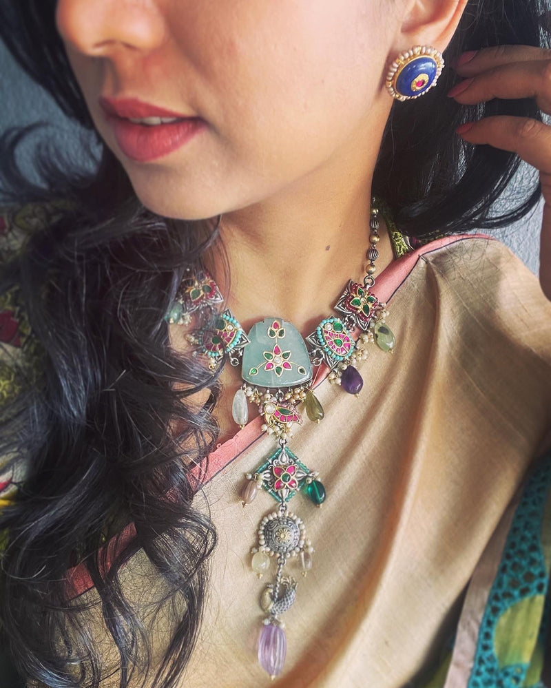 AS-V16668 Blue stud Earring